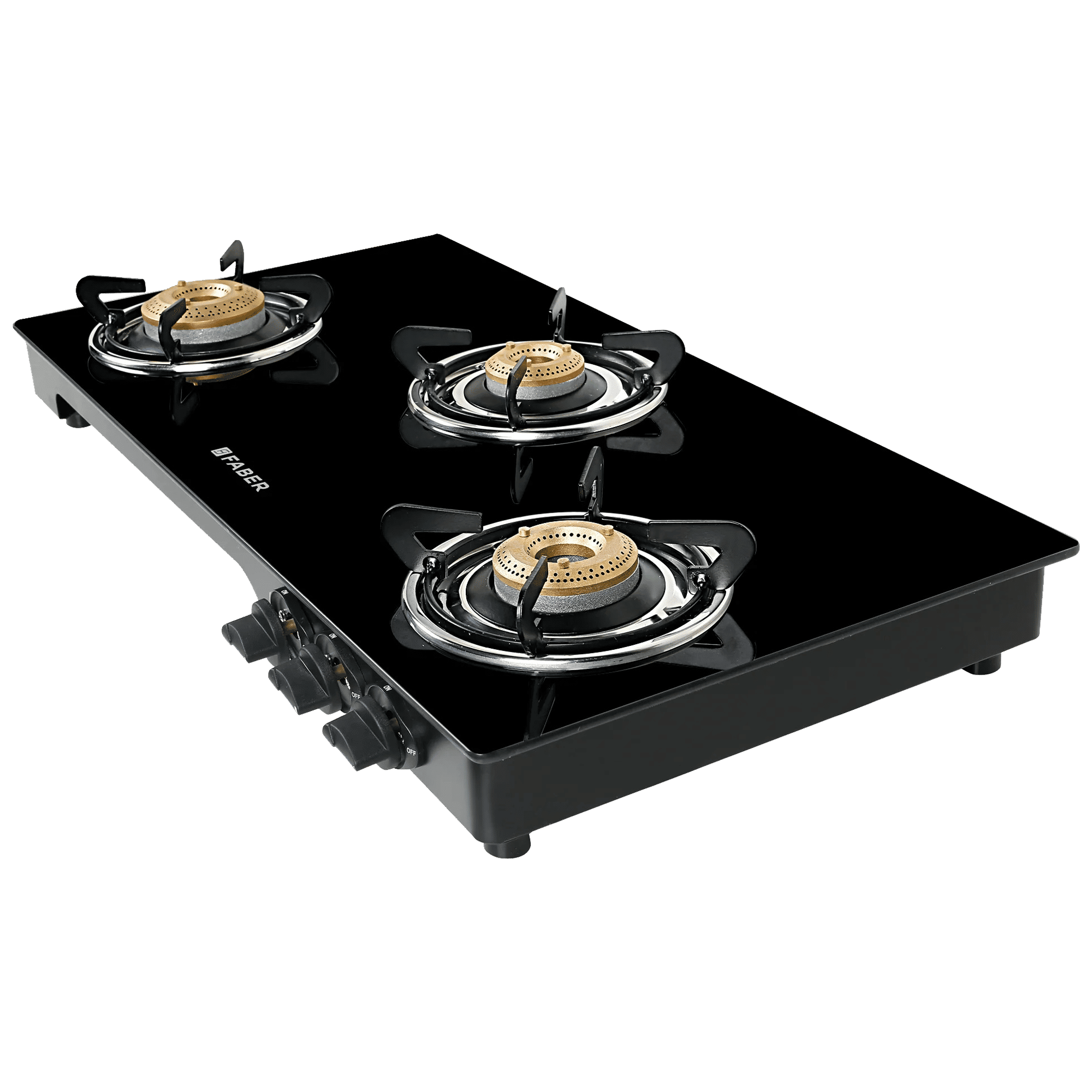 Buy Faber MAGIC 3BB BK Tempered Glass Top 3 Burner Manual Gas Stove